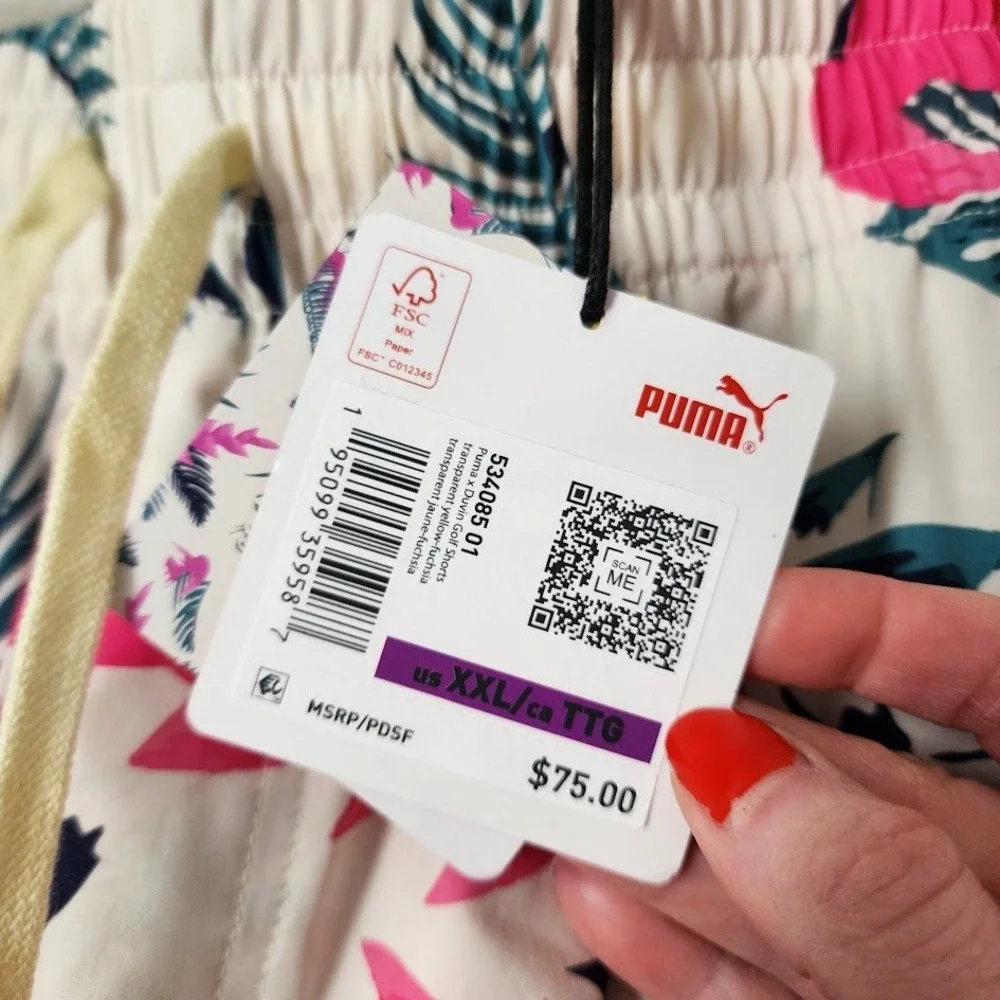 PUMA‎ DUVIN Tropical Swim Shorts Palm Print Resort Beach XXL NEW WITH TAGS